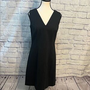 Worth Sleeveless V-neck Dress Charcoal Gray Size 4